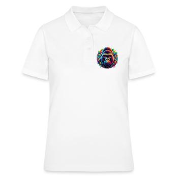 Gorilla - Frauen Polo Shirt - Weiß - Vorne - Ailine (174cm)