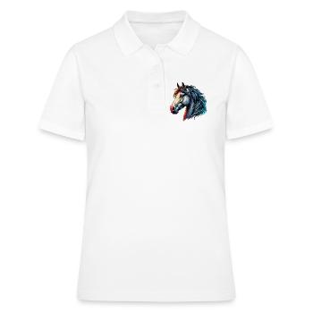 Cheval - Polo Femme - blanc - Devant - Ailine (174cm)