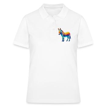 Esel-Maultier - Frauen Polo Shirt - Weiß - Vorne - Ailine (174cm)