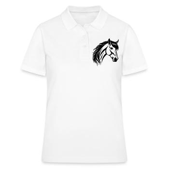 Tête de cheval - Polo Femme - blanc - Devant - Ailine (174cm)