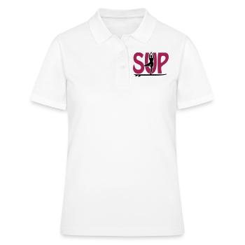 SUP Yoga - Polo Femme - blanc - Devant - Ailine (174cm)
