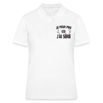 je peux pas j'ai série - Polo Femme - blanc - Devant - Ailine (174cm)