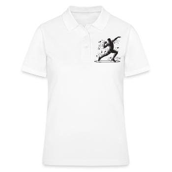 Lanceur de poids Colorsplash Lancer de poids - Polo Femme - blanc - Devant - Ailine (174cm)