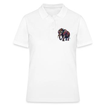 Éléphant - Polo Femme - blanc - Devant - Ailine (174cm)
