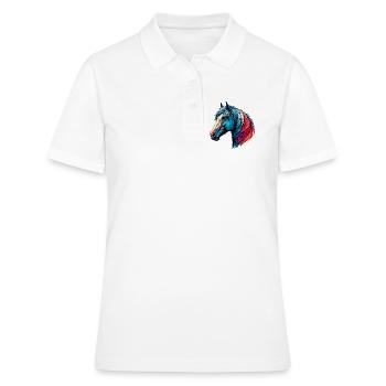 Cheval - Polo Femme - blanc - Devant - Ailine (174cm)