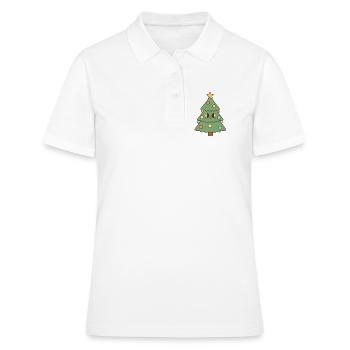 Arbre de Noël - Polo Femme - blanc - Devant - Ailine (174cm)