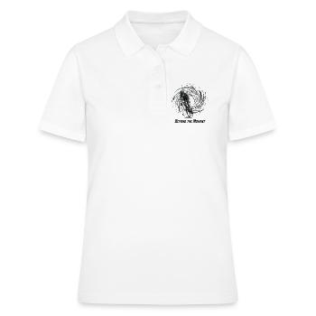 Cycliste dans le tunnel en spirale - Polo Femme - blanc - Devant - Ailine (174cm)