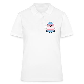 Esprit de la Fierté Trans - Polo Femme - blanc - Devant - Ailine (174cm)