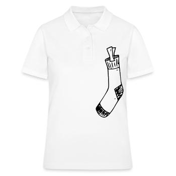 Vieille chaussette Chaussettes de lessive Femme au foyer - Polo Femme - blanc - Devant - Ailine (174cm)