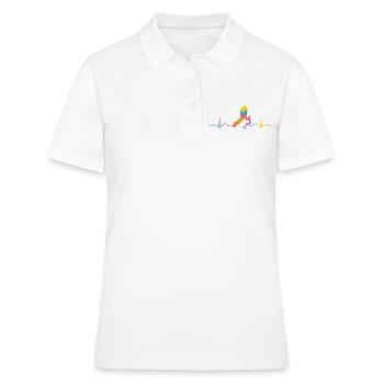 Flügel Surfer Wingsurfing Retro Folie Flügel - Frauen Polo Shirt - Weiß - Vorne - Ailine (174cm)