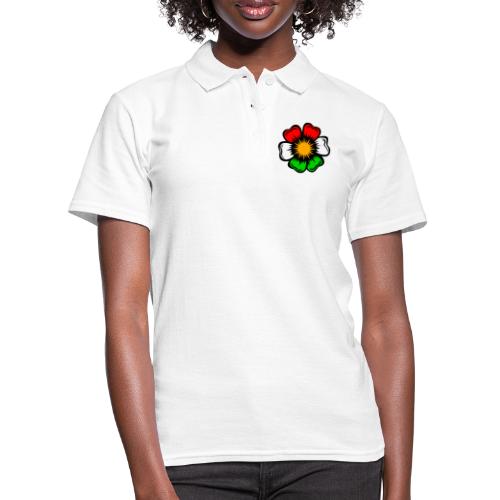 kurdistan Flagge kurdi Azadi Blume Gül - Frauen Polo Shirt
