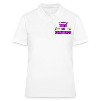 C'est tata qui commande - Polo Femme - blanc - Devant - Ailine (174cm)