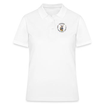 Imagine Serie - Frieden, Toleranz und Respekt. - Frauen Polo Shirt - Weiß - Vorne - Ailine (174cm)