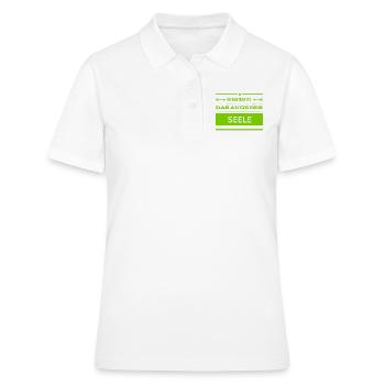 das Auge der Seele - Frauen Polo Shirt - Weiß - Vorne - Ailine (174cm)
