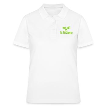 das ist nicht komisch - Frauen Polo Shirt - Weiß - Vorne - Ailine (174cm)