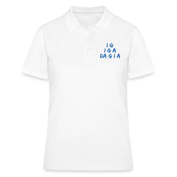 dann geh ich auch - Frauen Polo Shirt - Weiß - Vorne - Ailine (174cm)