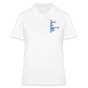 the stupidity of men - Women's Polo Shirt - white - Front - Ailine (174cm)