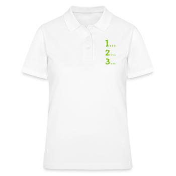 eins zwei drei - Frauen Polo Shirt - Weiß - Vorne - Ailine (174cm)