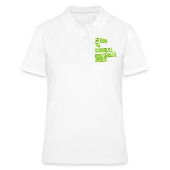 Ausreden waren gestern - Frauen Polo Shirt - Weiß - Vorne - Ailine (174cm)