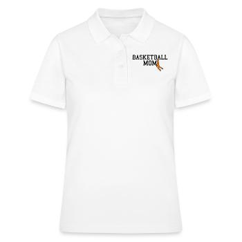 maman basket-ball - Polo Femme - blanc - Devant - Ailine (174cm)