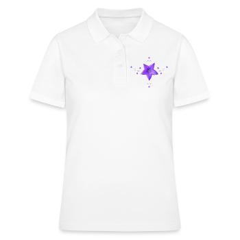 Bluebell Purple Flower - Women's Polo Shirt - white - Front - Ailine (174cm)