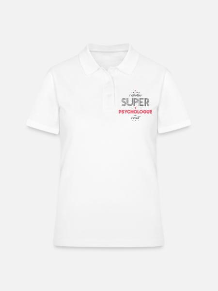 L authentique super psychologue - Polo Femme - blanc