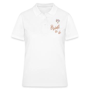 Mariée à être mariée Alpaga Lama JGA bachelorette - Polo Femme - blanc - Devant - Ailine (174cm)
