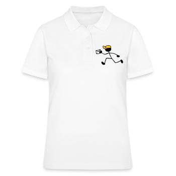 Postbote Kurier Briefzusteller Express Sendung - Frauen Polo Shirt - Weiß - Vorne - Ailine (174cm)