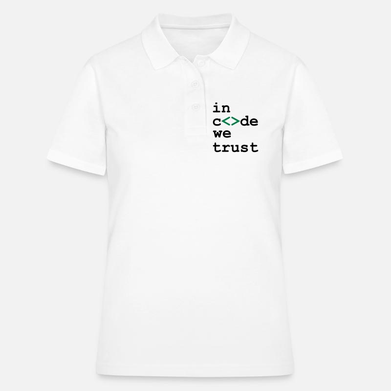 [ In code we trust ] - Women's Polo Shirt - white