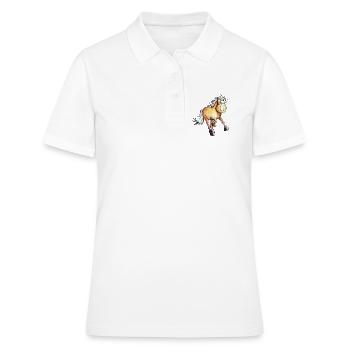 Courir Haflinger - Polo Femme - blanc - Devant - Ailine (174cm)
