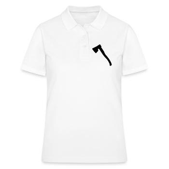 Hache hache hache hache pour charpentier bûcheron - Polo Femme - blanc - Devant - Ailine (174cm)