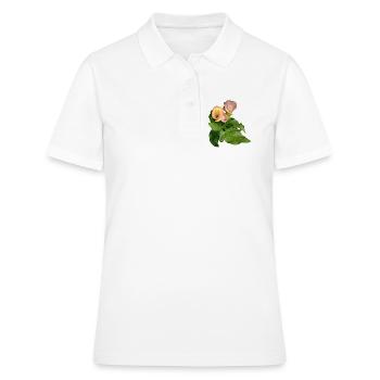 Fleurs de Calla en vert - Polo Femme - blanc - Devant - Ailine (174cm)