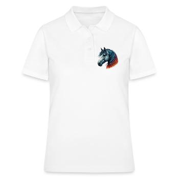 Cheval - Polo Femme - blanc - Devant - Ailine (174cm)