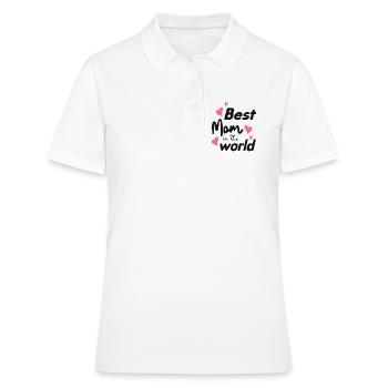 Meilleure maman - Polo Femme - blanc - Devant - Ailine (174cm)