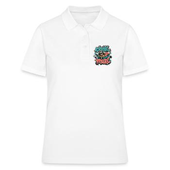 Chill Mal  Cooles Faultier Graffiti Design - Frauen Polo Shirt - Weiß - Vorne - Ailine (174cm)