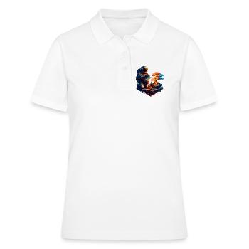 Bonsaï Jardinier Cosmique - Polo Femme - blanc - Devant - Ailine (174cm)
