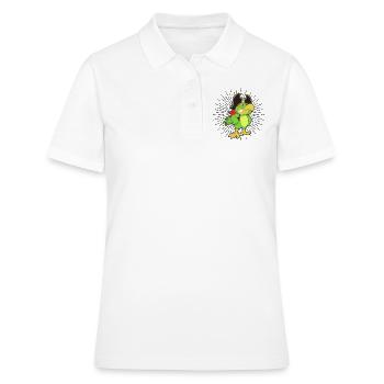 Pirate - pirate - perroquet - Polo Femme - blanc - Devant - Ailine (174cm)