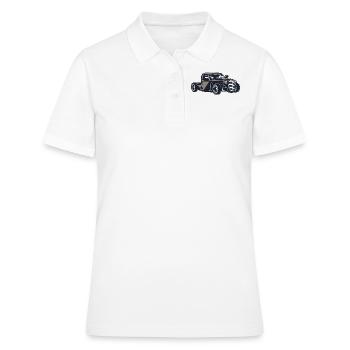 Rockabilly Rockabella Vintage 1950 rock Rockabully - Polo Femme - blanc - Devant - Ailine (174cm)