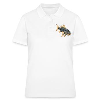 Pike perch fish, lifelike fishing design - Women's Polo Shirt - white - Front - Ailine (174cm)
