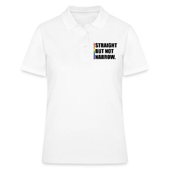 LGBT Gay Pride Friendly mais pas étroit - Polo Femme - blanc - Devant - Ailine (174cm)