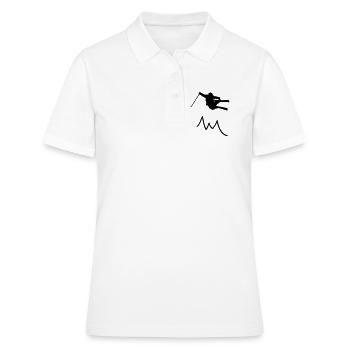 contour de saut à ski avec la montagne II / skieur - Polo Femme - blanc - Devant - Ailine (174cm)