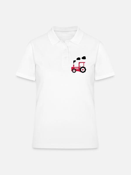 tracteur - Polo Femme - blanc