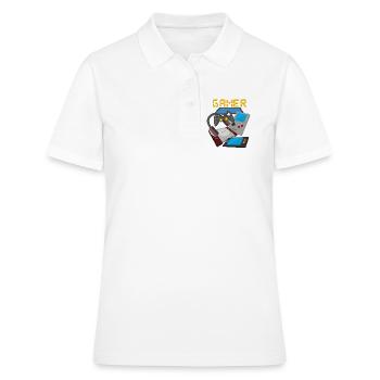 Retro Gamer Devices Mix – Gaming Nostalgie - Frauen Polo Shirt - Weiß - Vorne - Ailine (174cm)