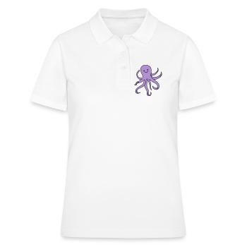 Charme de pieuvre violette - Polo Femme - blanc - Devant - Ailine (174cm)