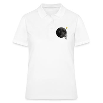 Astronaut and Moon Balloon - Women's Polo Shirt - white - Front - Ailine (174cm)