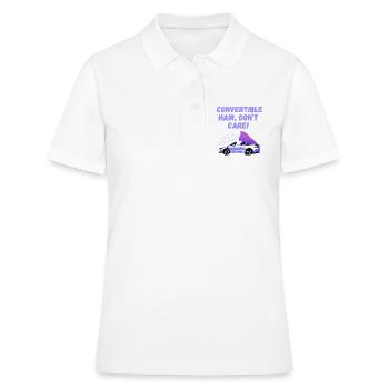 Lustiger Cabriolet Spruch Englisch Cabrio Spaß - Frauen Polo Shirt - Weiß - Vorne - Ailine (174cm)