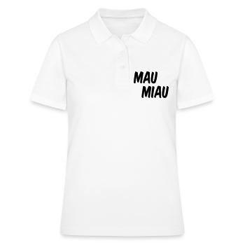 Katzen miezen Mau Miau - Frauen Polo Shirt - Weiß - Vorne - Ailine (174cm)