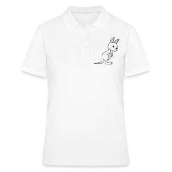 Kangaroo Comic - Frauen Polo Shirt - Weiß - Vorne - Ailine (174cm)