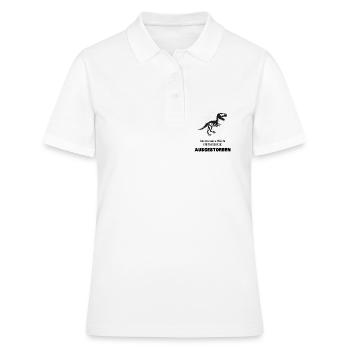 Corona Virus Grippe lustige Sprüche Geschenk Dino - Frauen Polo Shirt - Weiß - Vorne - Ailine (174cm)