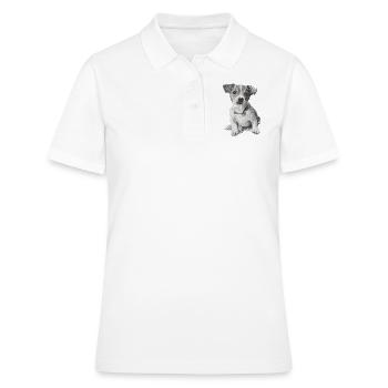 Hund - Frauen Polo Shirt - Weiß - Vorne - Ailine (174cm)